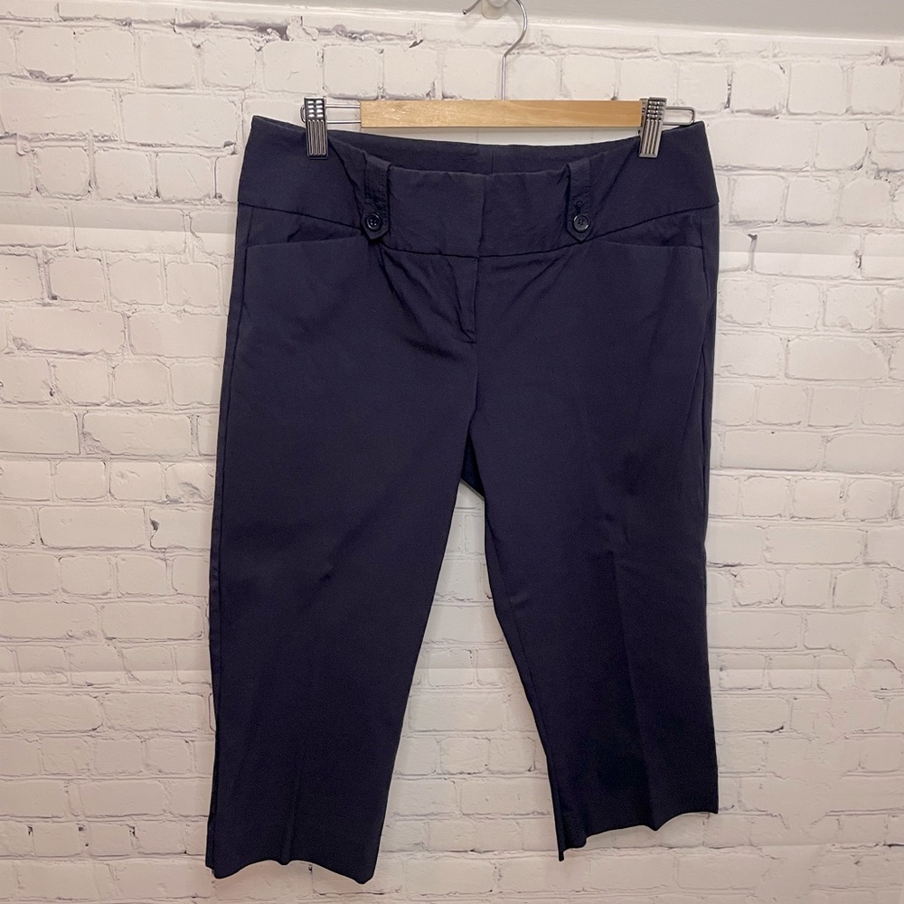 NWOT The Limited Exact Stretch Navy Capris Size 8